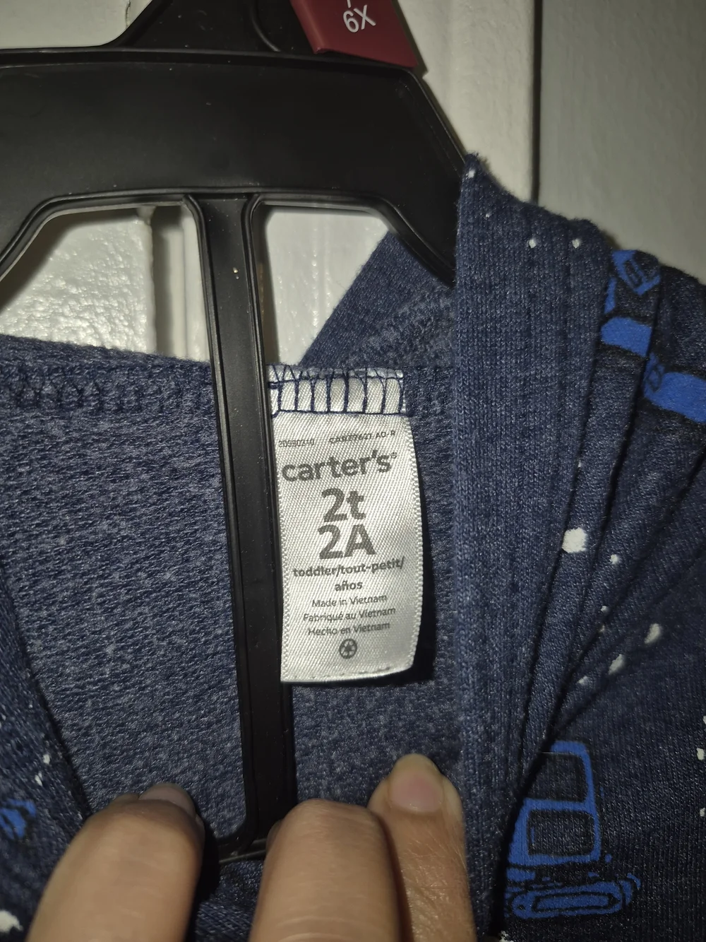 Carter's 2T Navy Blue Toddler Hoodie & Jogger Set with Construction Trucks
